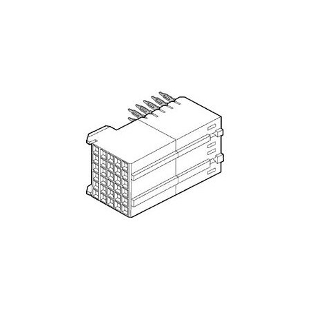 Fci Board Connector, 60 Contact(S), 5 Row(S), Female, Right Angle, 0.079 Inch Pitch, Press Fit 89093-102LF